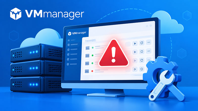 Problemas Temporários no Painel de Controlo VMmanager